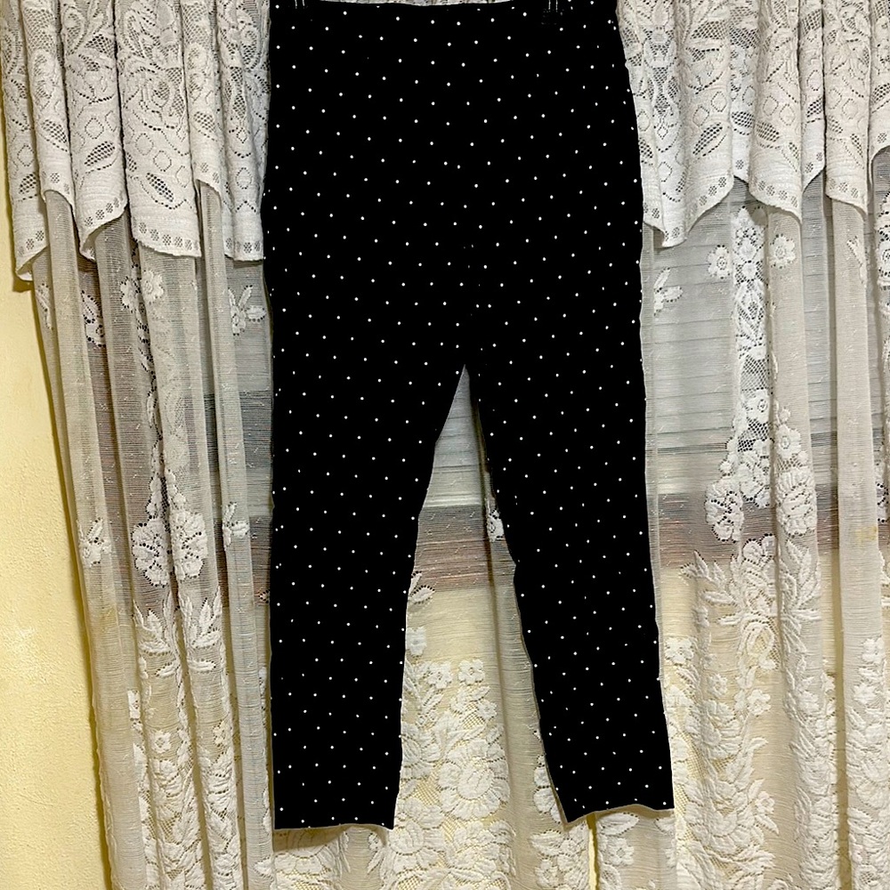 Black Polka Dot Women's Pants